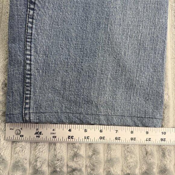 Edwin Jeans Mens 34x30 Straight Wide Distressed Streetwear‎ Underworld Logo Blue - Picture 8 of 14